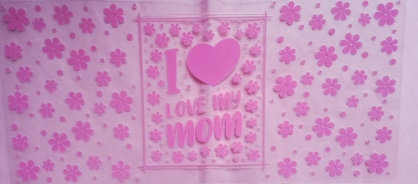 C-113 Pink Flower I love mum - not for sale