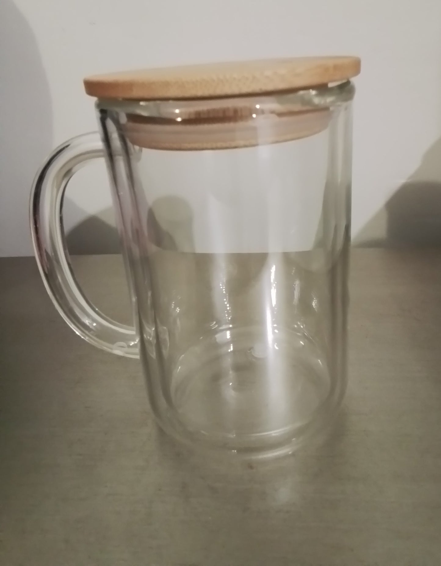 15 oz Snow globe with filled Handle double walled