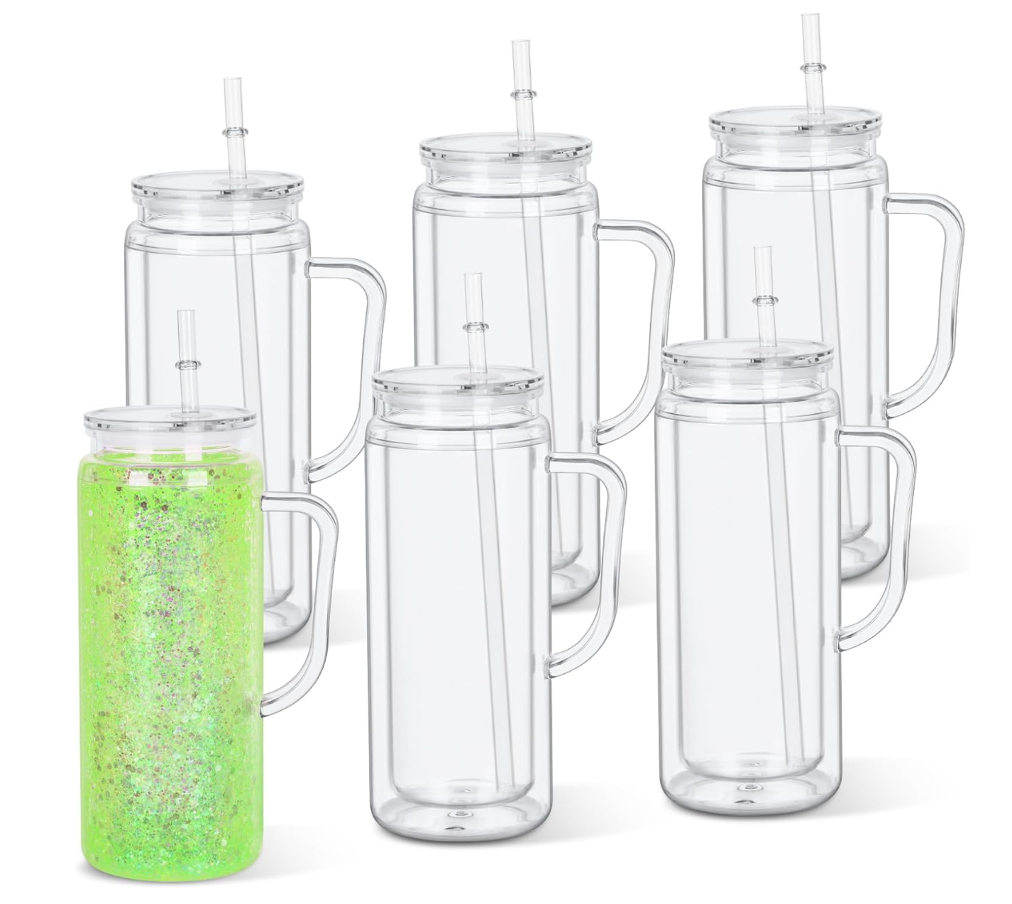 20 Oz acrylic handle snow globe double wall.