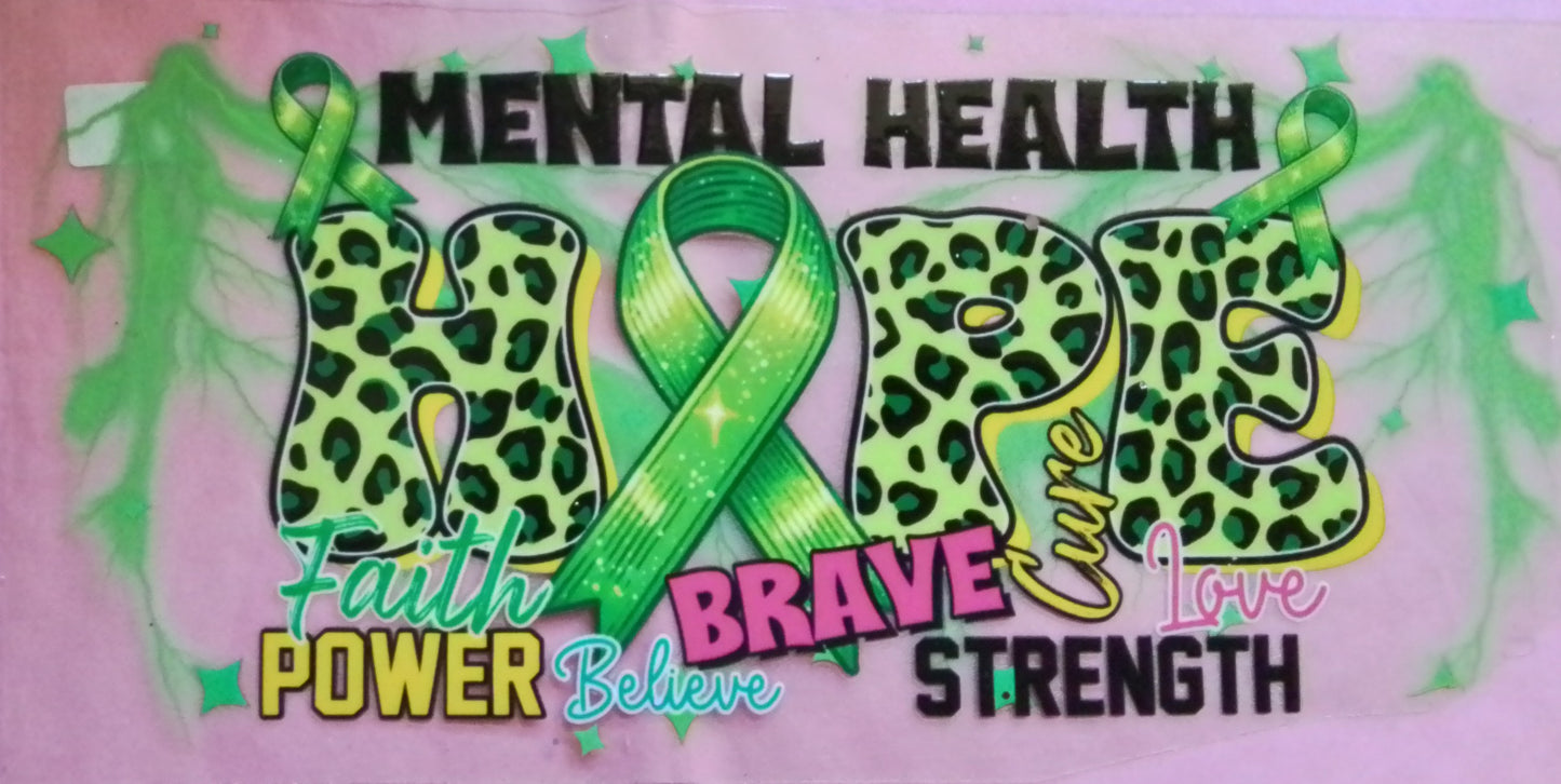 00099 Mental health hope green- not for sale