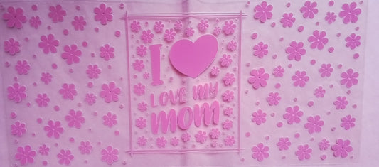 C-113 Pink Flower I love mum - not for sale