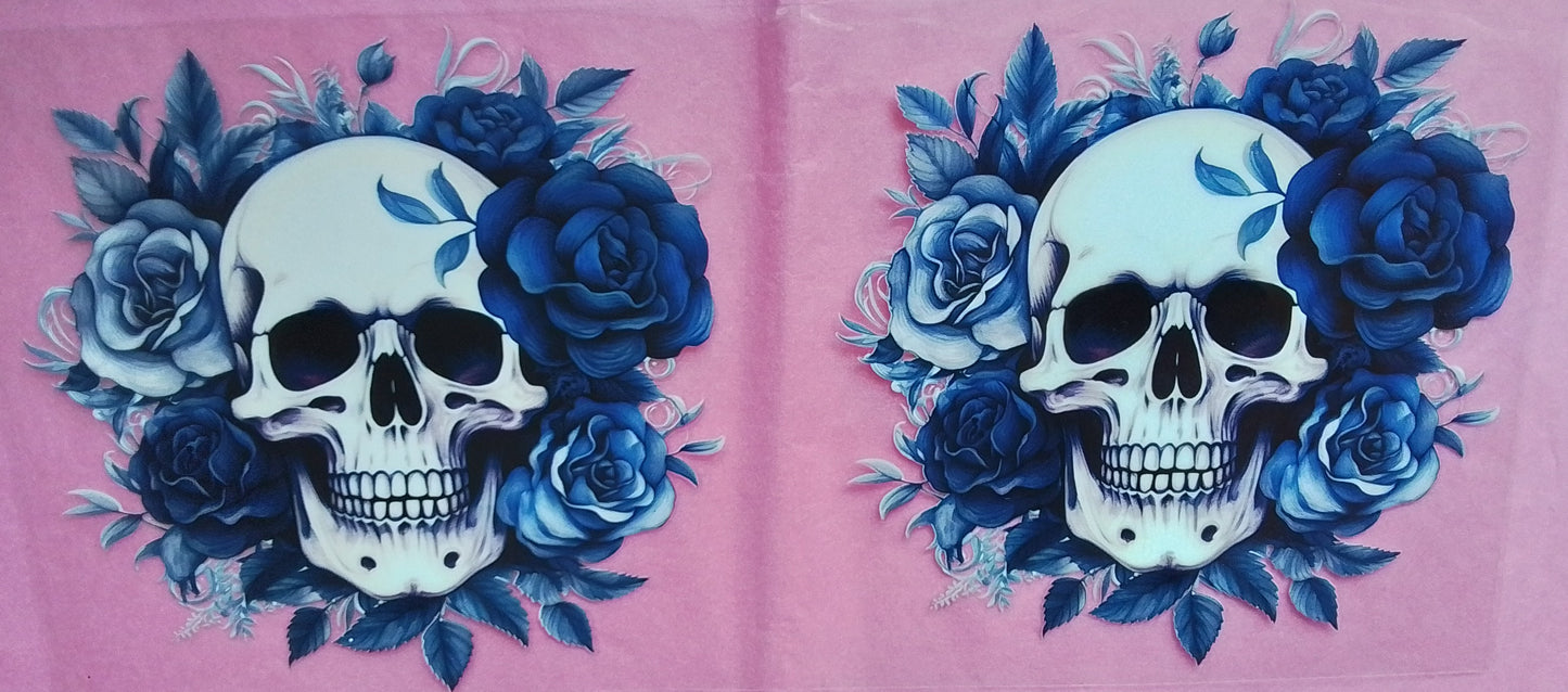C-130 blue 2 Skull Flowers - not for sale