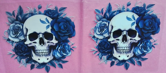 C-130 blue 2 Skull Flowers - not for sale