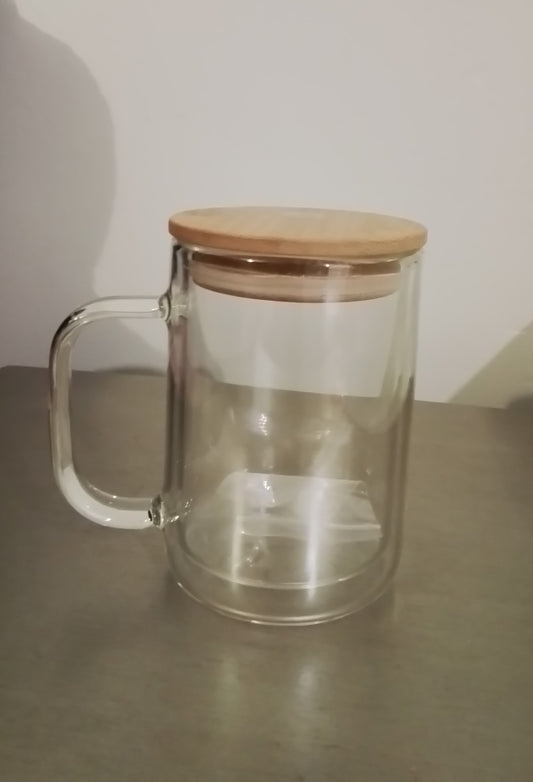 17 oz Glass Snow globe coffee cups