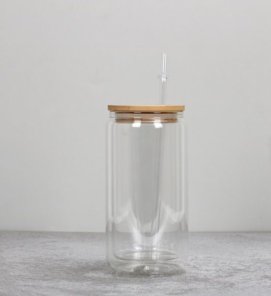 20 oz glass snow globe tumbler