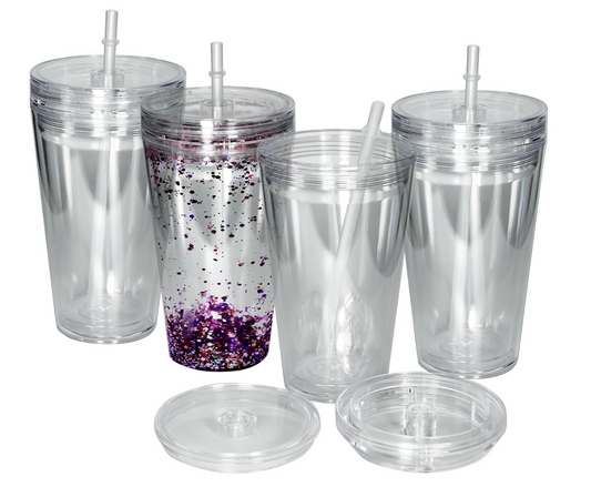16 oz Acrylic Snow globe tumbler, to be made on the live.